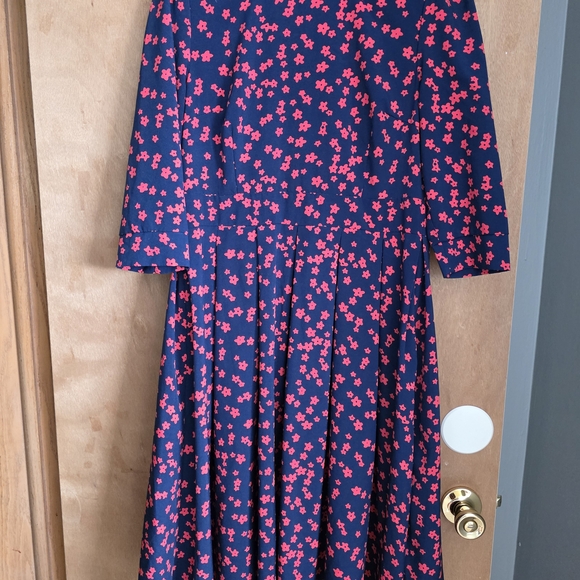 Floral Navy and Pink Dress - Picture 1 of 1